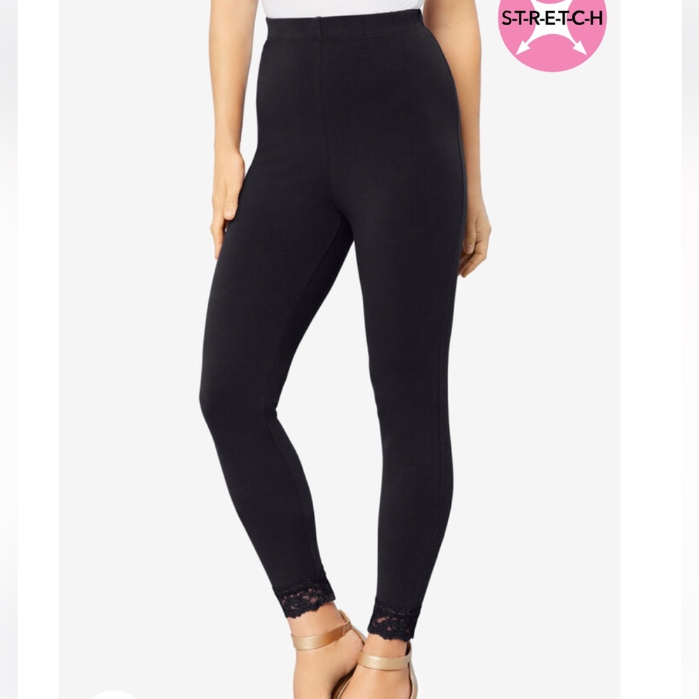 Lace Trimmed Legging/size 1X (22/24)
